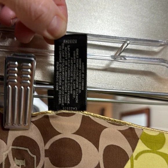 Unique COACH Multi color silk scarf. - Picture 5 of 8